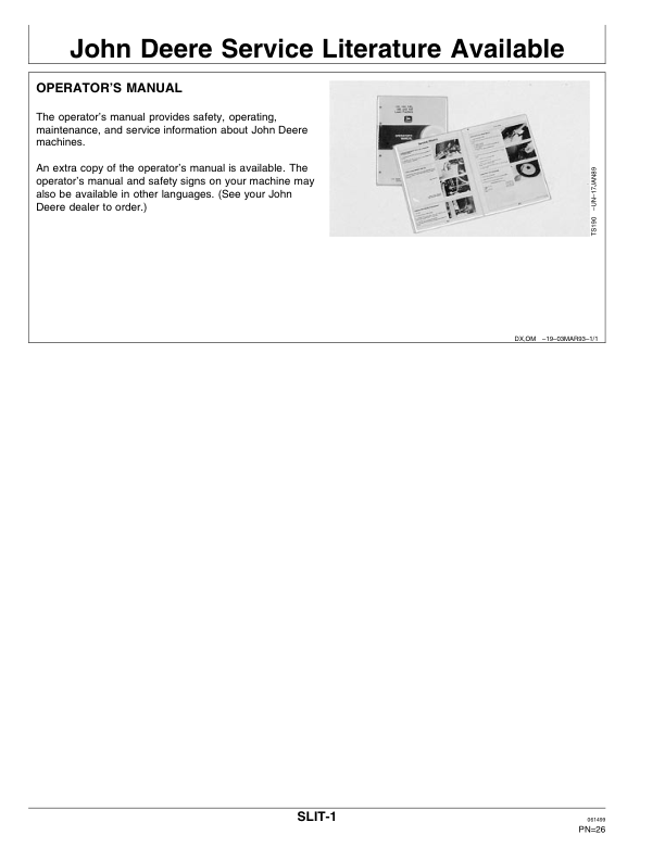 John Deere SW07350 Hay Tester Baler Mounted Low Moisture Range Operator's Manual (OMTY27497) - Image 2