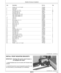 Alternative view of John Deere TY25048 Weather Enclosure for 4500, 4600, 4700 Tractors Operator's Manual (OMTY27521)