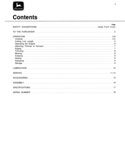 Alternative view of John Deere TY2542 Gas Weedeater/trimmer (Subs with OMM122063) Operator's Manual (OMTY3804)