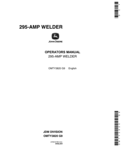 John Deere 295-AMP Welder Operator's Manual (OMTY3820)