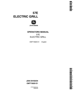 John Deere 57E Electric Grill Operator's Manual (OMTY3829)
