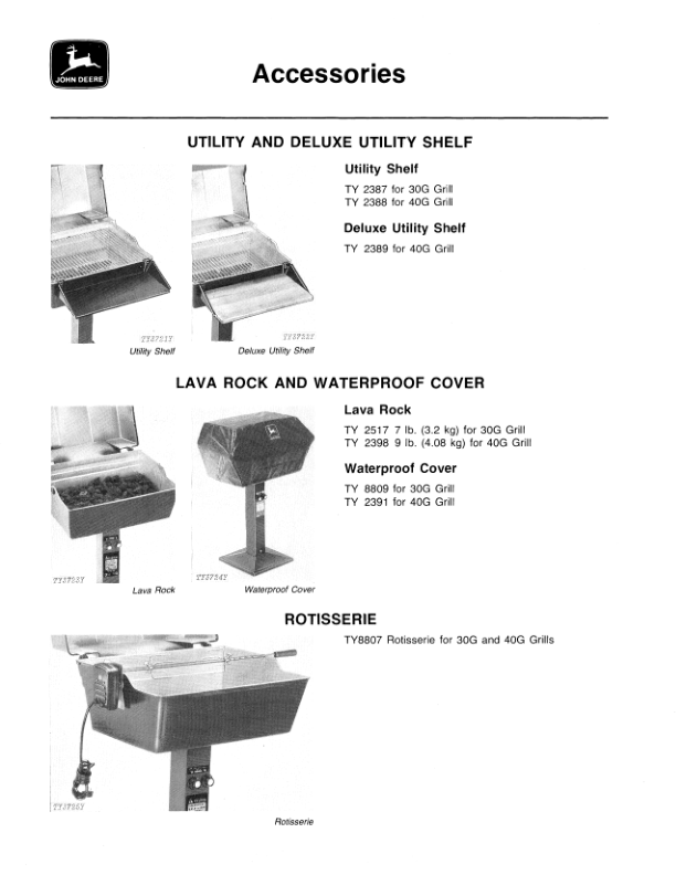 John Deere 30G & 40G Gas Grills Operator's Manual (OMTY3858) - Image 2