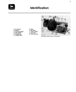 Alternative view of John Deere A300 Air Compressor Operator's Manual (OMTY3863)