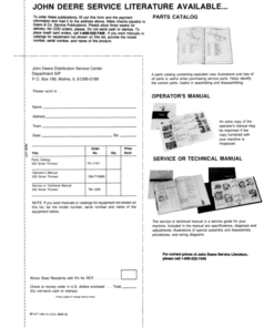 Alternative view of John Deere 320 Snow Thrower Operator's Manual (OMTY3896)