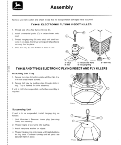 Alternative view of John Deere TY9431, TY9432 & TY9433 Electronic Flying Insect Killers Operator's Manual (OMTY3912)