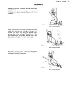 Alternative view of John Deere 82G (-017659) & 83G (-008386) Gasline Trimmer/Edgers (Subs with OMM122063) Operator's Manual (OMTY3960)