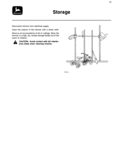 Alternative view of John Deere 70 E Electronic Trimmer/edger (Subs with OMM122063) Operator's Manual (OMTY3962)