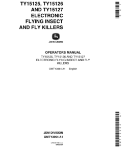 John Deere TY15125, TY15126 & TY15127 EIectronic Insect & Fly Killer Operator's Manual (OMTY3964)
