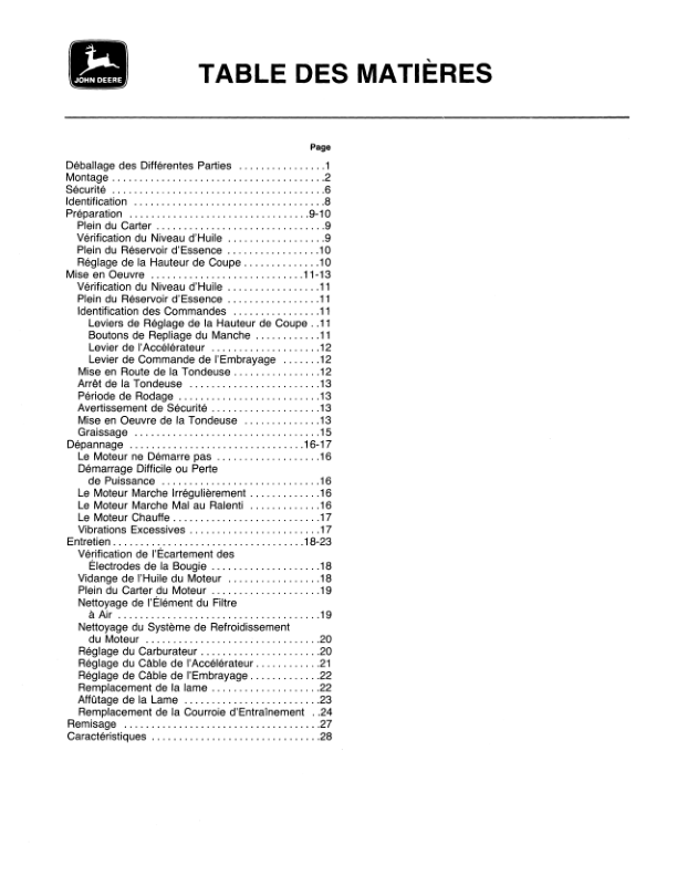 John Deere 20CP Self-Propelled Rotary Mower (040001-) Operator's Manual (OMTY3966) - Image 2