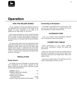 Alternative view of John Deere 50-AMP Welder Operator's Manual (OMTY4573)