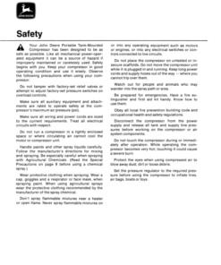 Alternative view of John Deere A75, A100, A200 Portable Air Compressors Operator's Manual (OMTY4576)