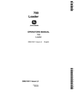 John Deere 700 Attachments Operator's Manuals (OMU15511)