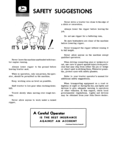 Alternative view of John Deere 36 Hydraulic Ripper Operator's Manual (OMU15533)