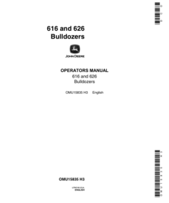 John Deere 616, 626 Attachments Operator's Manuals (OMU15835)