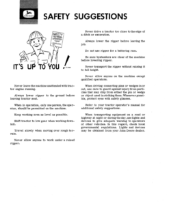 Alternative view of John Deere 3100, 3110 Hydraulic Rippers Operator's Manual (OMU17207)
