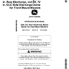 John Deere 60 & 72 Inch Side Discharge, 62 Inch Rear Discharge &60 & 72 Inch GLC Side Discharge Decksfor X1400 & X1500 Front-Mount MowersExport Edition (030001- ) Operator's Manual (OMUC10017)