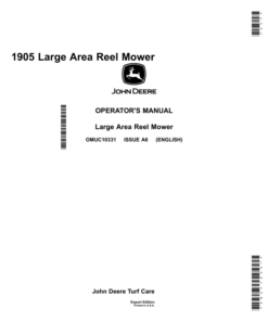 John Deere 1905 Large Reel MowerExport Edition (260001-) Operator's Manual (OMUC10331)