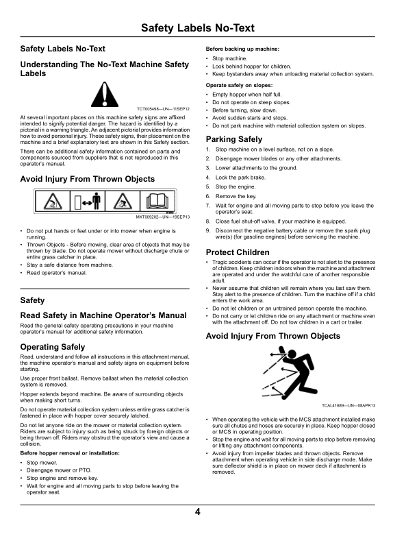 John Deere Power Flow High Performance for 48 & 54 Inch Accel Deep, 48 Inch High Capacity Edge Mower Decks (Export Edition) Operator's Manual (OMUC11693) - Image 3