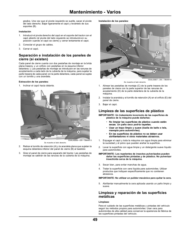 John Deere TractorsX105, X125, X165 (Export Edition) (SN 800001-) Operator's Manual (OMUC11802) - Image 4