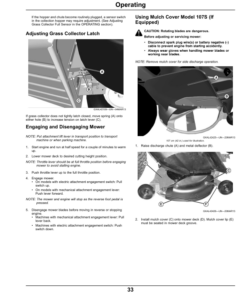 Alternative view of John Deere 92H, 107S & 107H Lawn Tracators (Export Edition) Operator's Manual (OMUC11813)
