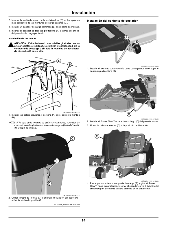 John Deere Material Collection System (MCS) for S240 Tractor with 48 Accel Deep Deck (North American) Operator's Manual (OMUC12064) - Image 2