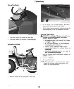 Alternative view of John Deere 1200A Bunker Rake (North American) Operator's Manual (OMUC12168)
