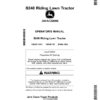 John Deere S240 Riding Lawn Tractor (825001-850000) Operator's Manual (OMUC12251)