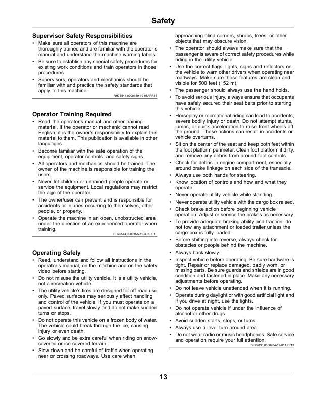 John Deere 2020A, 2030A ProGator Utility Vehicle (North American) Operator's Manual (OMUC12643) - Image 2