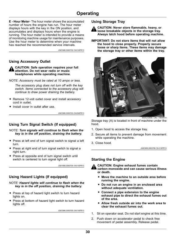 John Deere HPX615E Gator Utility Vehicle Operator's Manual (OMUC12665) - Image 2