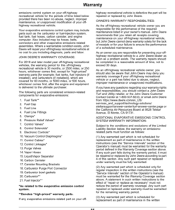 Alternative view of John Deere HPX815E Gator Utility Vehicle (010001-020000) Operator's Manual (OMUC12666)
