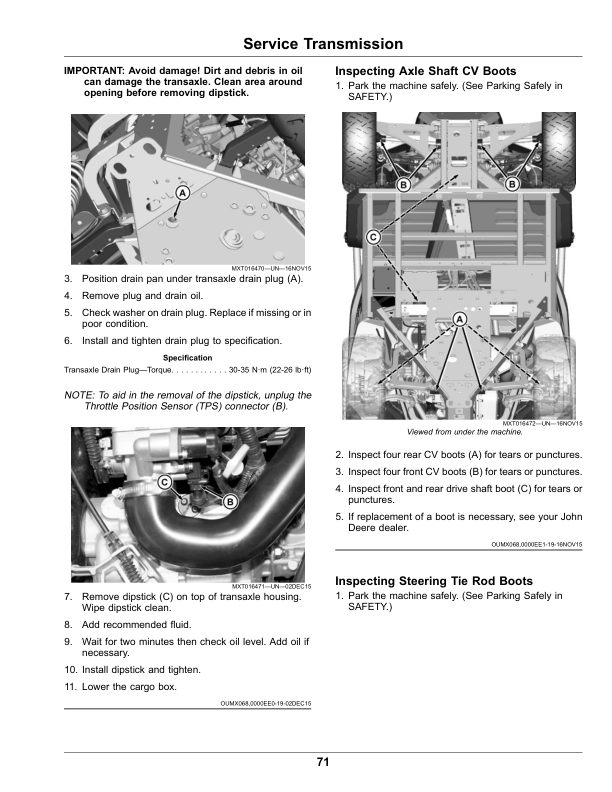 John Deere XUV590M & XUV590M S4 Gator Utility Vehicle Operator's Manual (OMUC12982) - Image 3