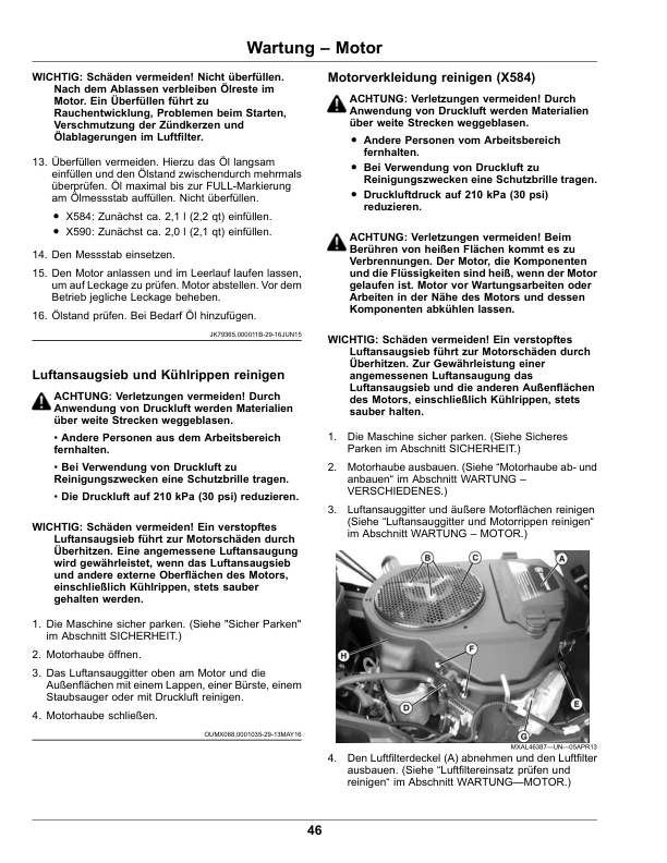 John Deere X584, X590 Select Series Tractors (Export Edition)(s.n. 130001-) Operator's Manual (OMUC13310) - Image 3