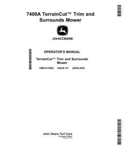 John Deere 7400A TerrainCut Trim & Surrounds Mower Operator's Manual (OMUC15602)