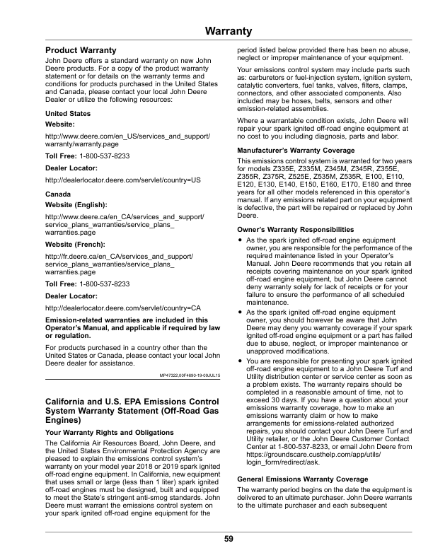 John Deere TS Gator Utility Vehicle Operator's Manual (OMUC16253) - Image 2