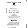 John Deere M-Gator A1 Utility Vehicle Operator's Manual (OMUC16259)