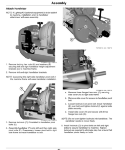 Alternative view of John Deere 180SL, 220SL, 260SL PrecisionCut Walk Greens Mowers Operator's Manual (OMUC17236)