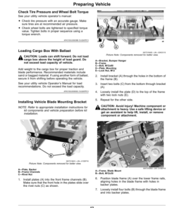 Alternative view of John Deere 72ʺ Hydraulic Straight, 72ʺ V-Blade for XUV835, XUV865 Operator's Manual (OMUC17535)