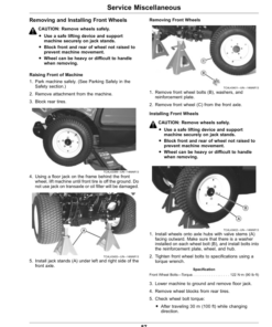 Alternative view of John Deere 1550, 1570, 1575, 1580, 1585 Series TerrainCut Front Mowers (050001-) Operator's Manual (OMUC17864)