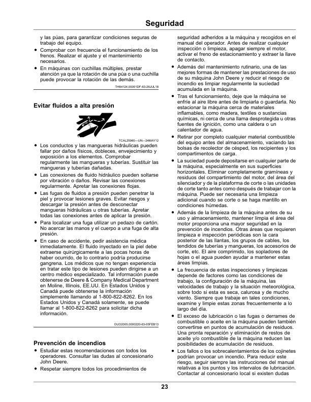John Deere 1550, 1570, 1575, 1580, 1585 Series TerrainCut Front Mowers (050001-070000) (North American) Multi-Lingual Document: ENG/SPA Operator's Manual (OMUC17865) - Image 2
