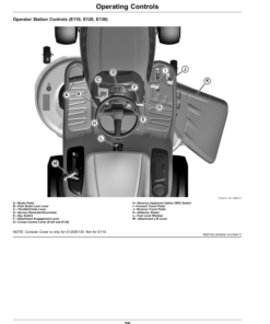 Alternative view of John Deere E100, E110, E120, E130, E140, E150, E160, E170 & E180 Tractors Operator's Manual (OMUC17903)