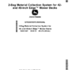 John Deere 2-Bag Material Collection System for 42-, 48-Inch Edge Mower Decks (Export Edition) Operator's Manual (OMUC18487)