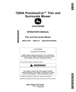 John Deere 7200A PrecisionCut Trim, Surrounds Mower (060001-080000) (North American) Operator's Manual (OMUC18790)