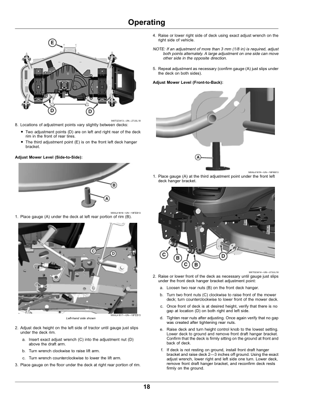 John Deere 54, 60 Inch High Capacity Mower Decks forX940, X948, X949 Lawn, Garden Tractors (Export Edition) Operator's Manual (OMUC18992) - Image 2