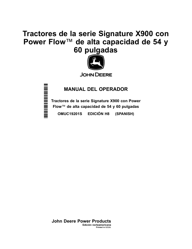 John Deere 54-, 60-Inch High Capacity Power Flow X900 Signature Series Tractors (North American) Operator's Manual (OMUC19201) - Image 2
