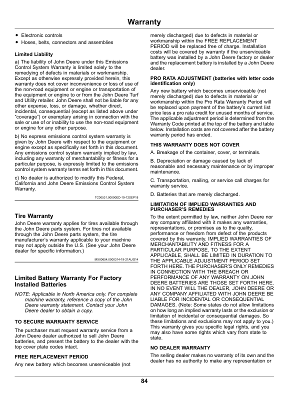John Deere X330, X350, X354, X370, X380, X384, X390, X394 Select Series Tractors (070001-090000) (North American) Operator's Manual (OMUC19334) - Image 2