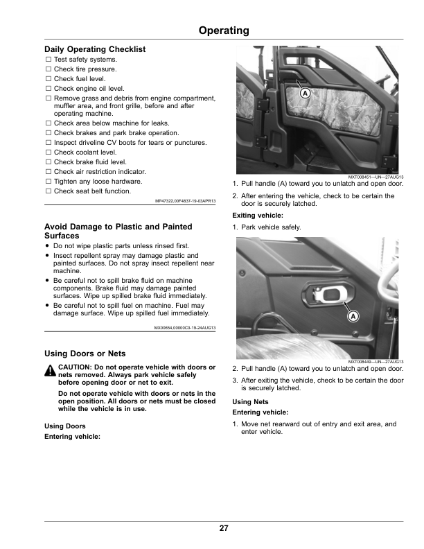 John Deere XUV855E & XUV855M Gator Utility Vehicles Operator's Manual (OMUC19611) - Image 2