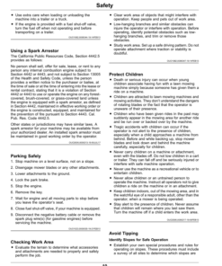 Alternative view of John Deere 1200H Bunker Rake (North American) Operator's Manual (OMUC20239)