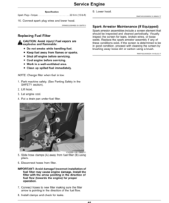 Alternative view of John Deere S240 Riding Lawn Tractors (850001-880000) Operator's Manual (OMUC20530)
