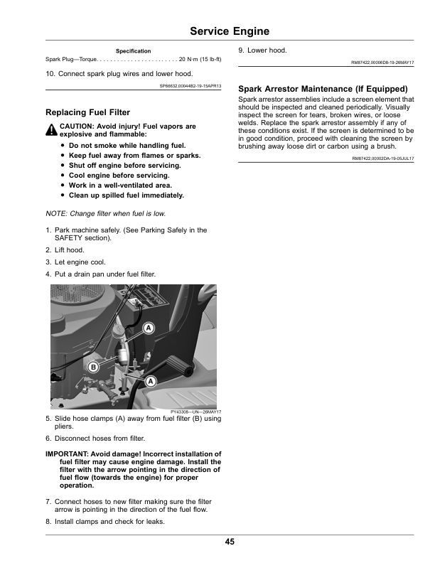 John Deere S240 Riding Lawn Tractors (850001-880000) Operator's Manual (OMUC20530) - Image 2