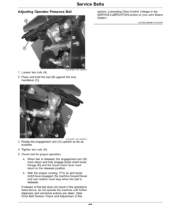 Alternative view of John Deere 180 E-Cut, 220 E-Cut Hybrid Walk Greens Mower Operator's Manual (OMUC20613)
